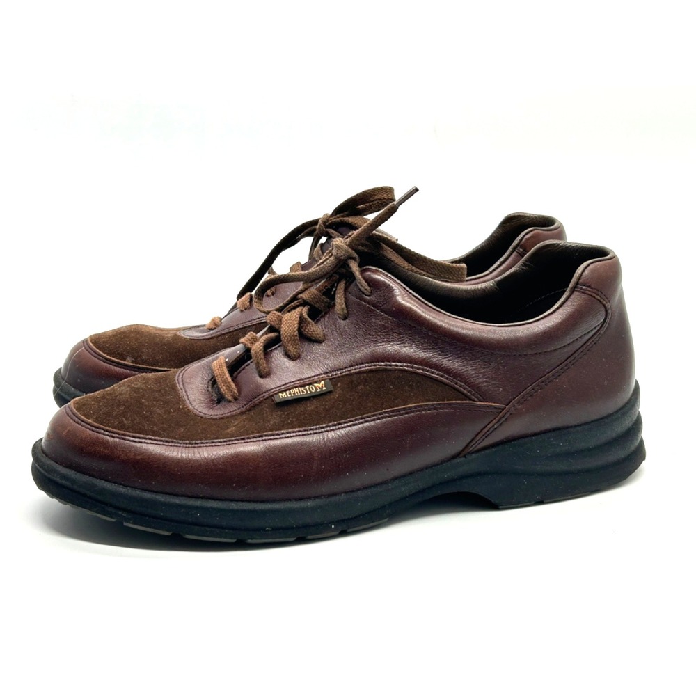 Mephisto Match Brown Leather Lace Up Casual‎ Comfort Shoes Walking Women's 8.5 M